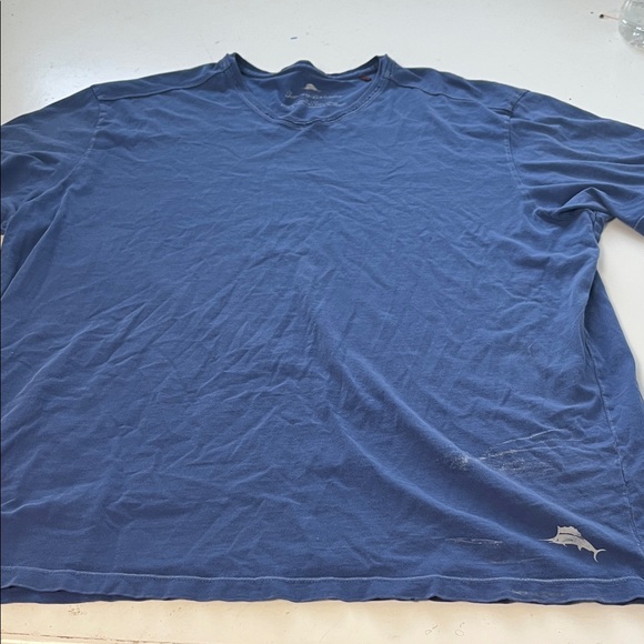 Tommy Bahama XL Blue Short Sleeve Basic Cotton T Shirt - Picture 1 of 6